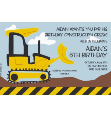 Bulldozer Invitations, Construction, Inviting Company